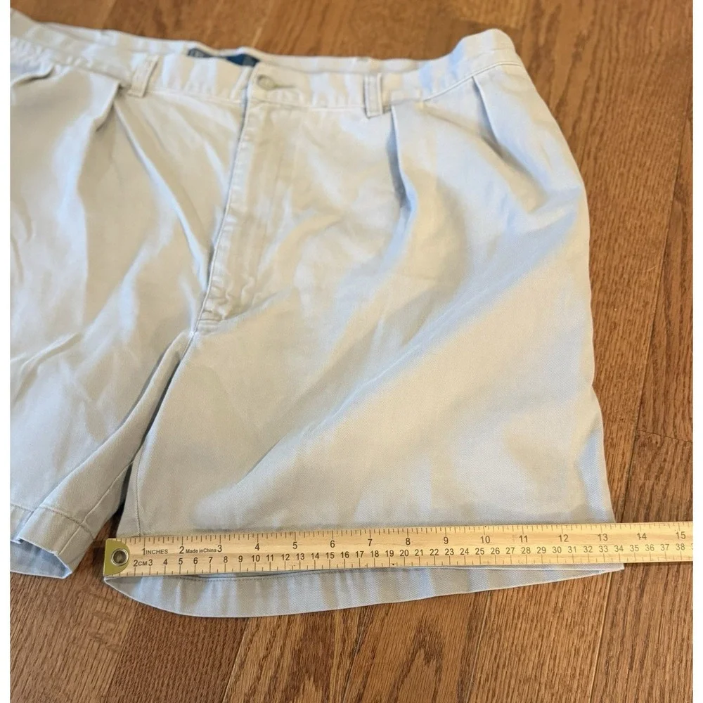 Vtg Polo Ralph Lauren Andrew Short Khaki Double Pleated Cotton Men's Size 40